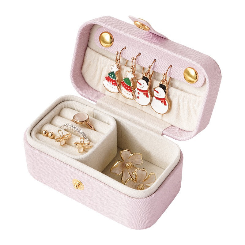 Simple and portable jewelry box, travel jewelry storage box, ring, earring, ear chain, lipstick, small jewelry box