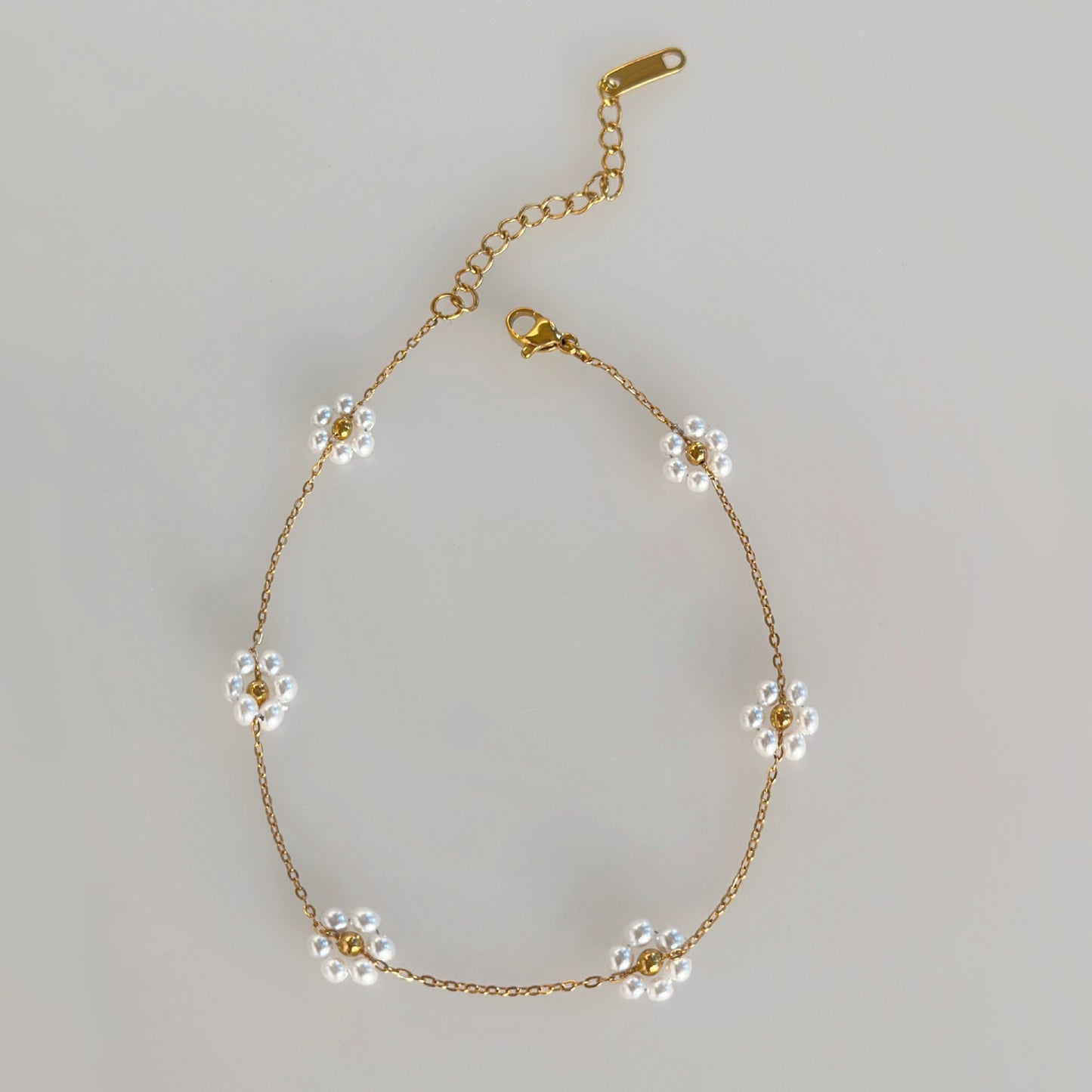 Pearl floret necklace bracelet