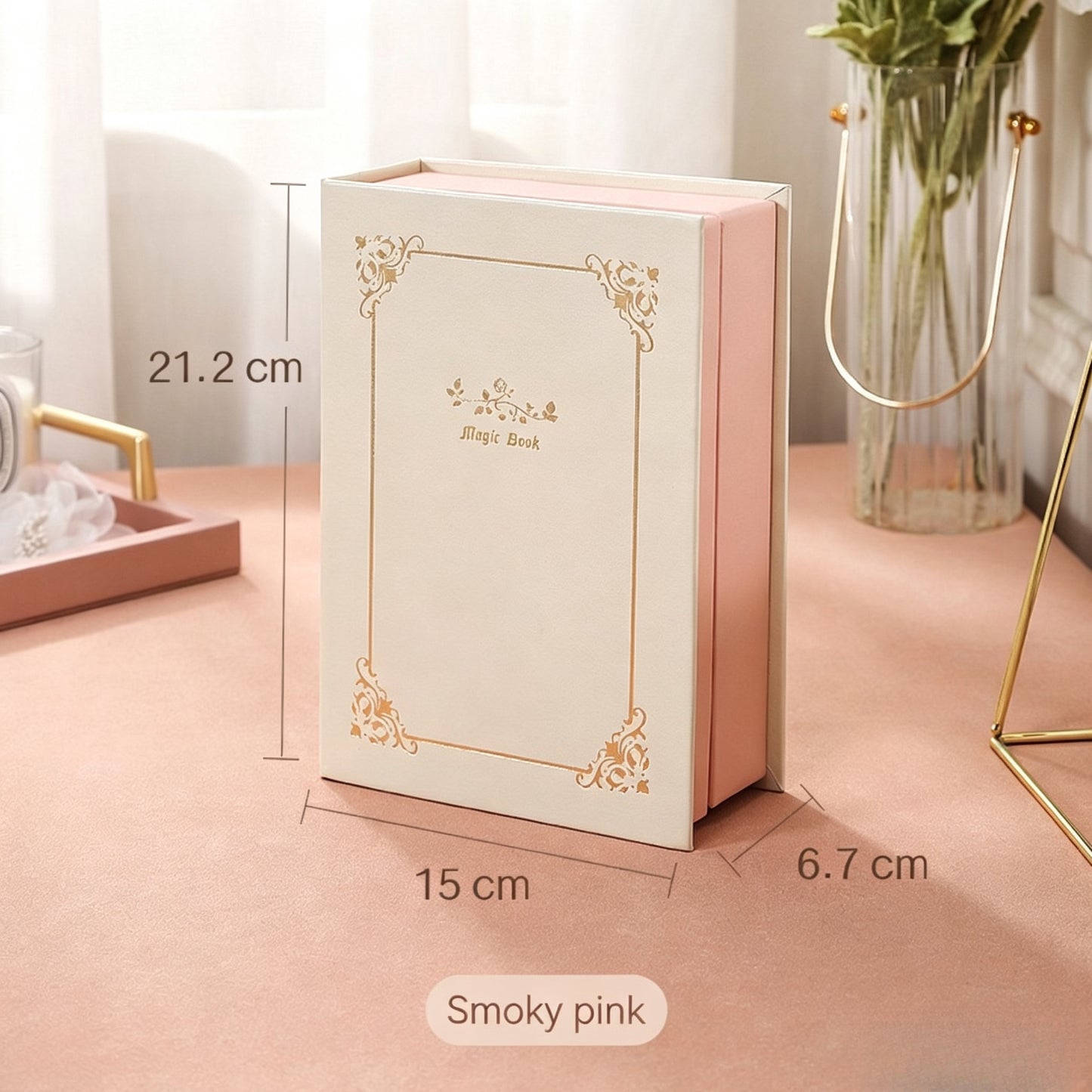 Creative book-style jewelry box for storing rings, necklaces, earrings, and studs; portable and large-capacity jewelry organizer