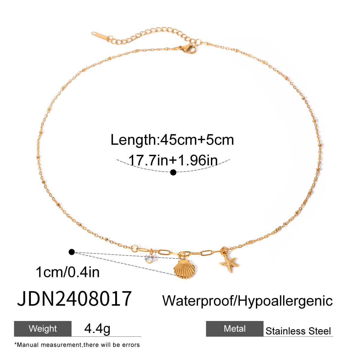 Bohemian Holiday Necklace Titanium Steel Clavicle Chain