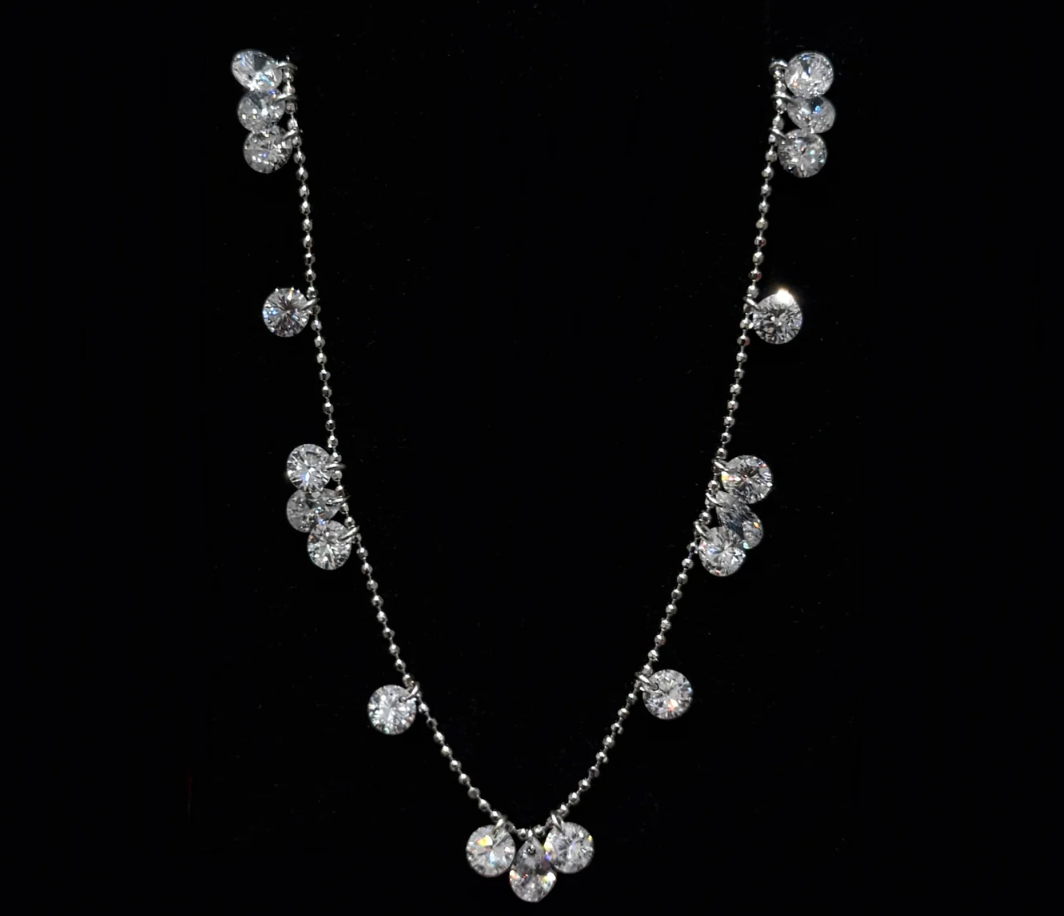 925 Silver Star High Carbon Diamond Necklace