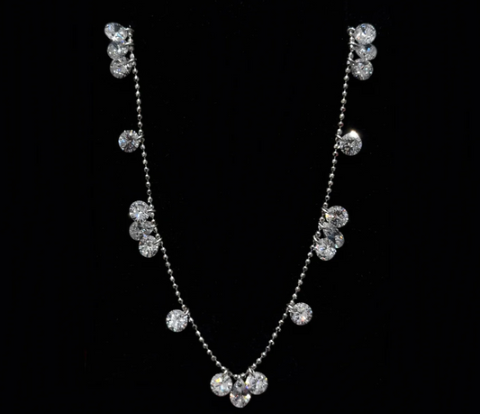 925 Silver Star High Carbon Diamond Necklace