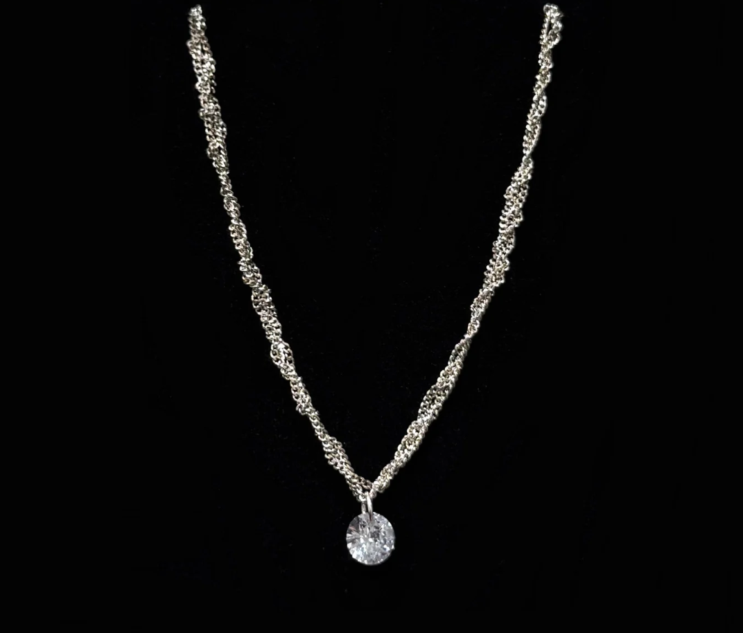 925 silver moissanite necklace