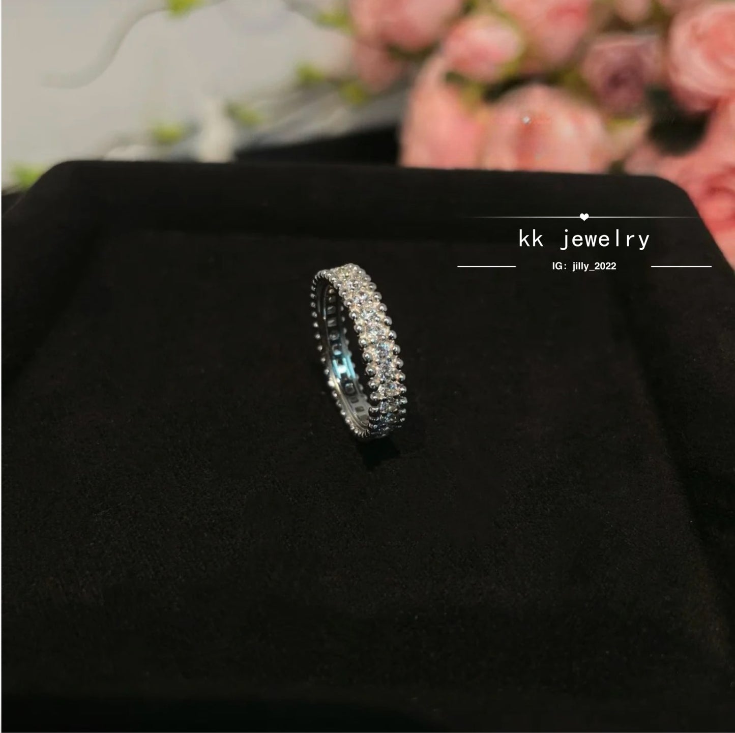 S925 Silver Gypsy Single Row Diamond Ring