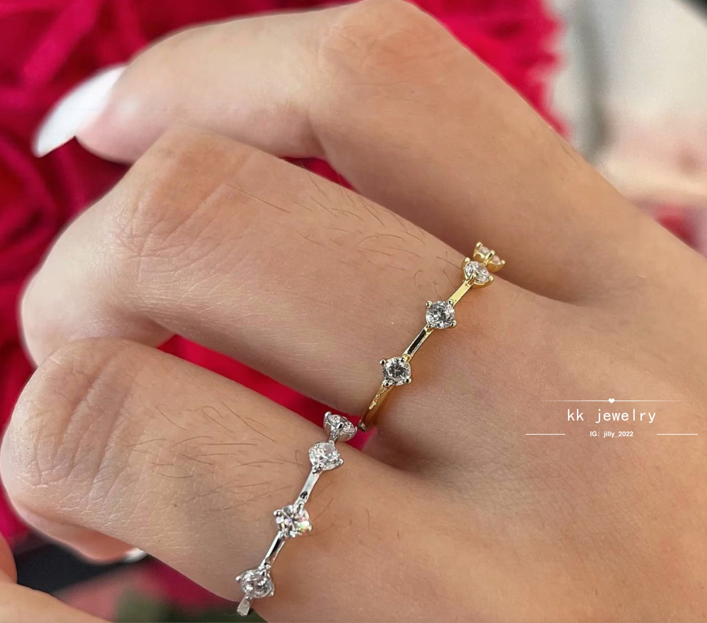 S925 silver-plated minimalist wind band ring
