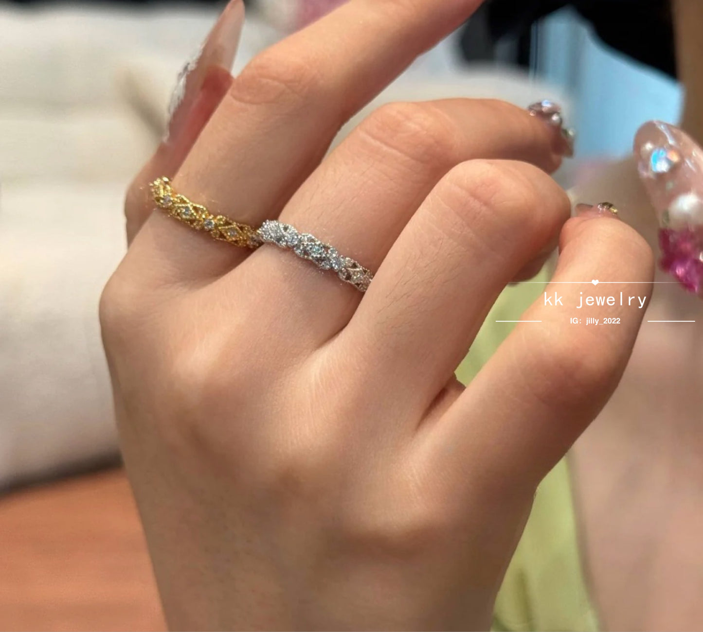 Fingertip Genie~ S925 Sterling Silver Hollow Lace Ring