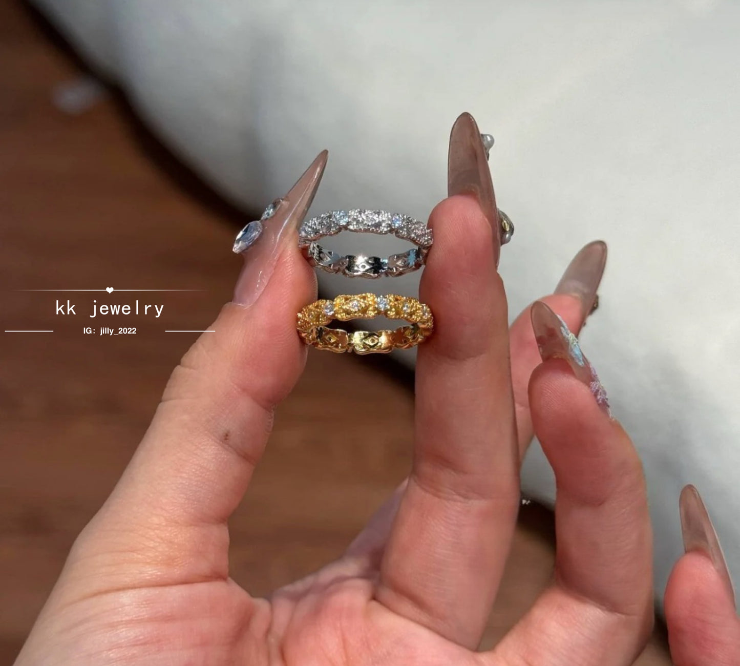 Fingertip Genie~ S925 Sterling Silver Hollow Lace Ring