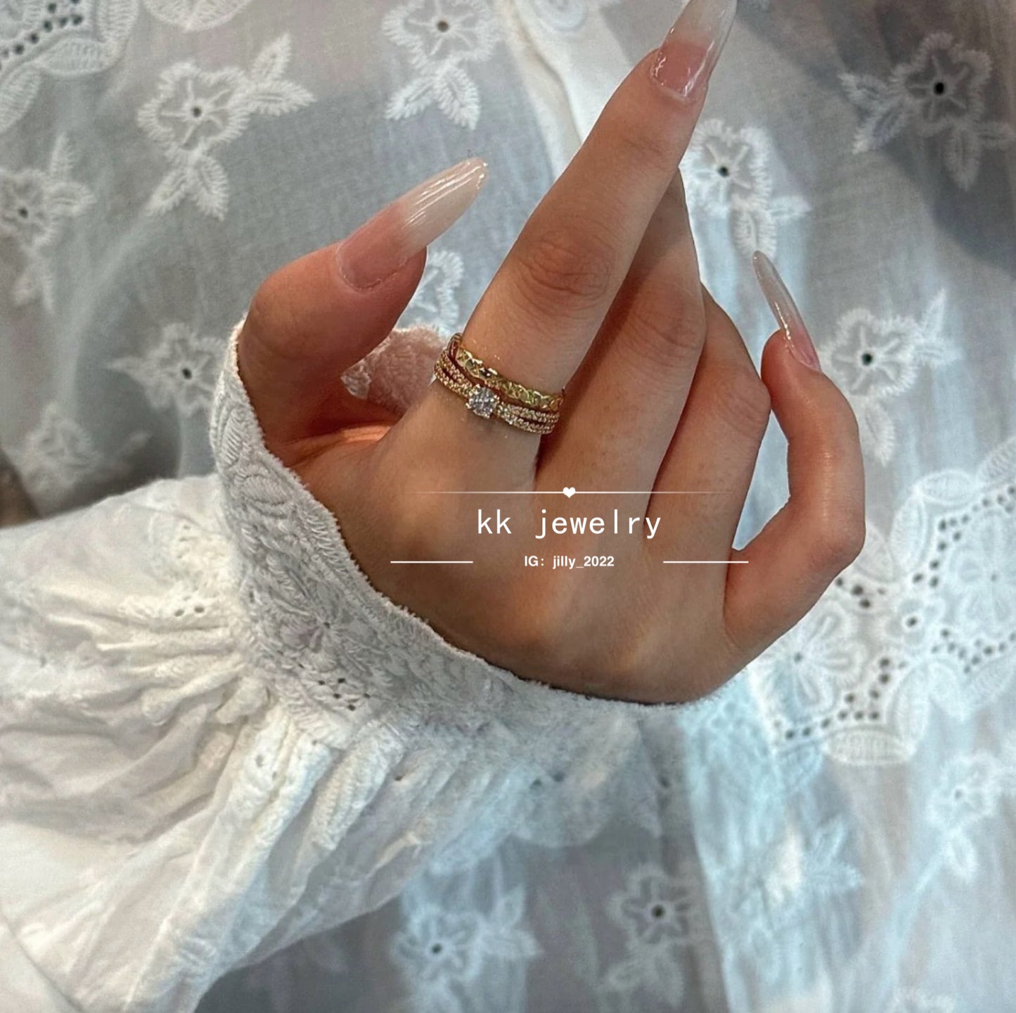 Plain ring index finger ring beautiful open ring