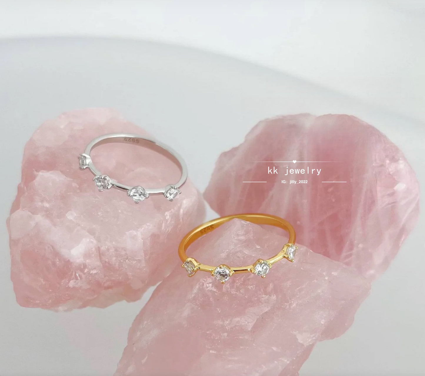 S925 silver-plated minimalist wind band ring