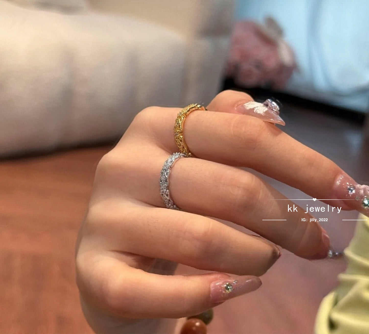 Fingertip Genie~ S925 Sterling Silver Hollow Lace Ring