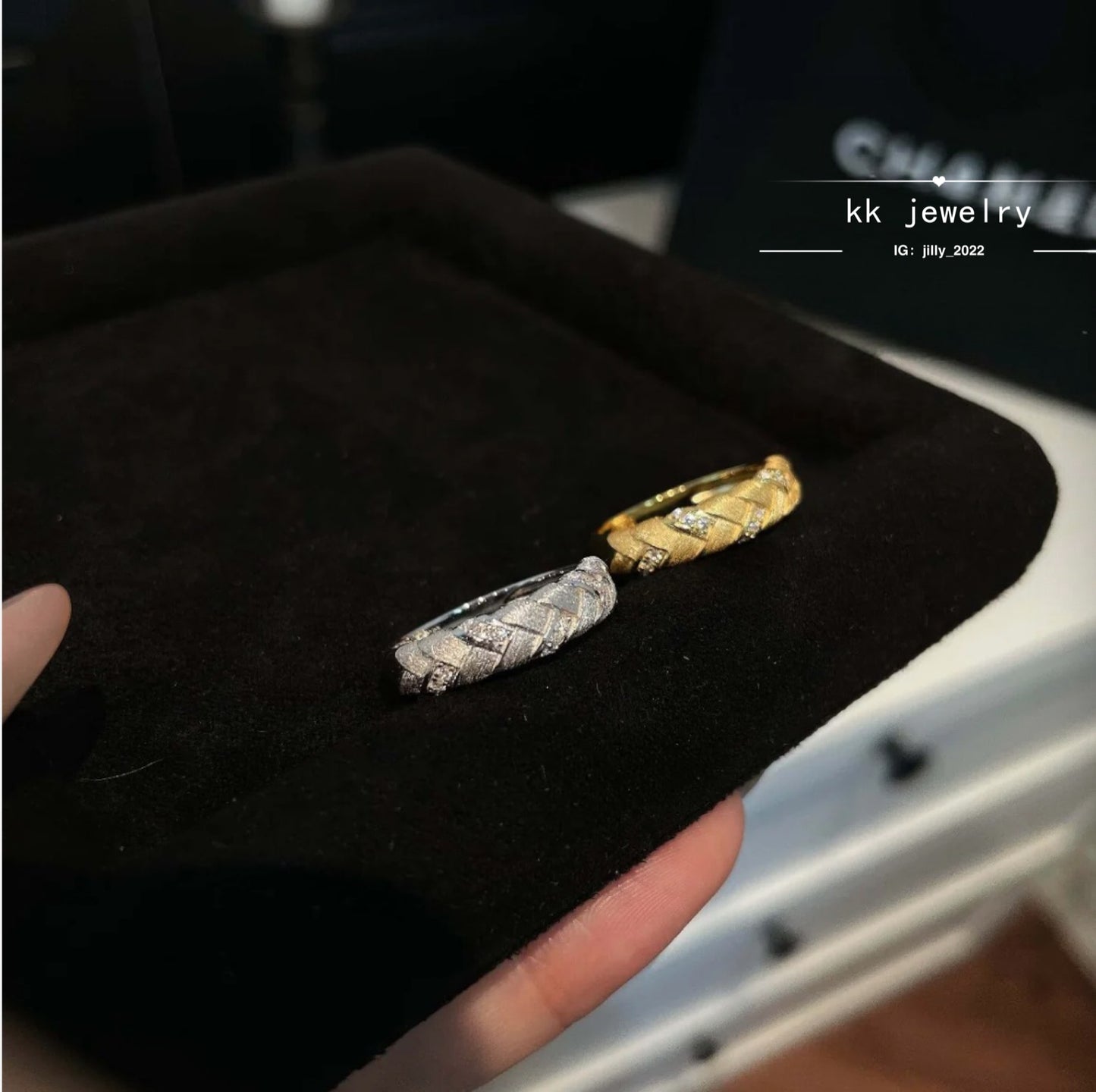 S925 Silver Wheat Ear Braided Brushed Ring