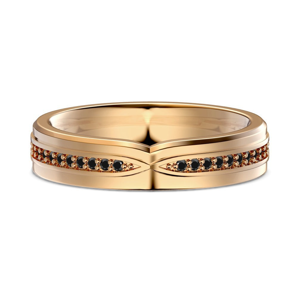 S925 Sterling Silver Plain Silver Male and Female Couple Ring-2