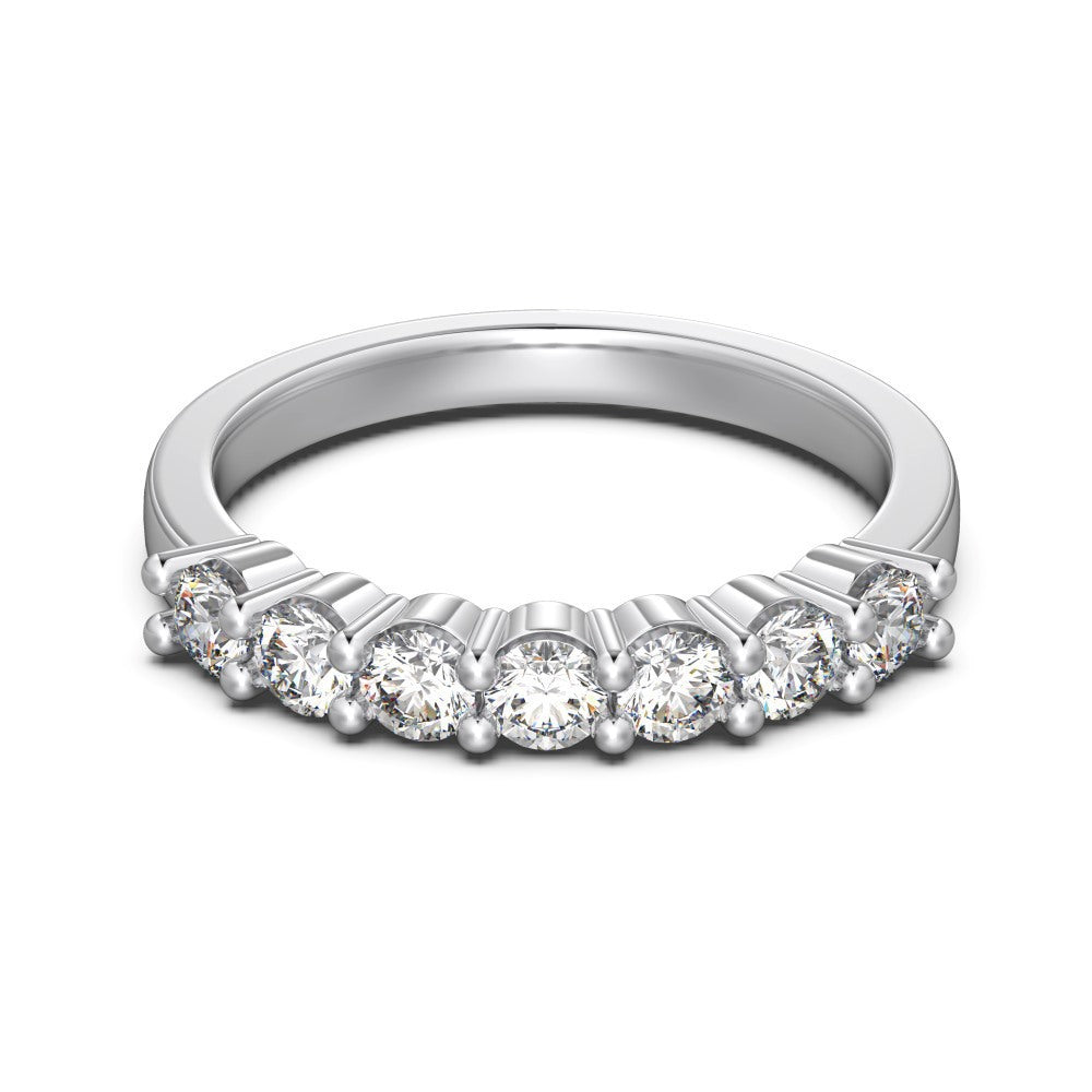 S925 Sterling Silver Plain Silver Male and Female Couple Ring-1