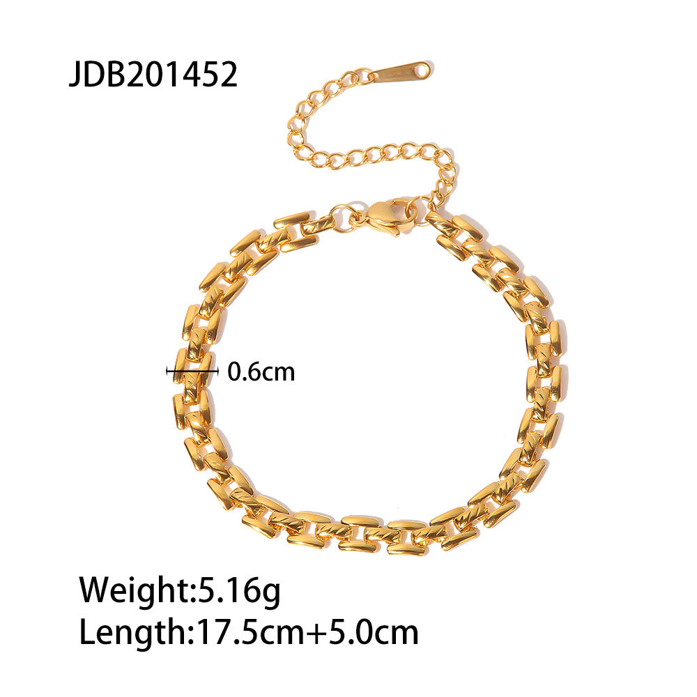 African jade niche titanium steel bracelet