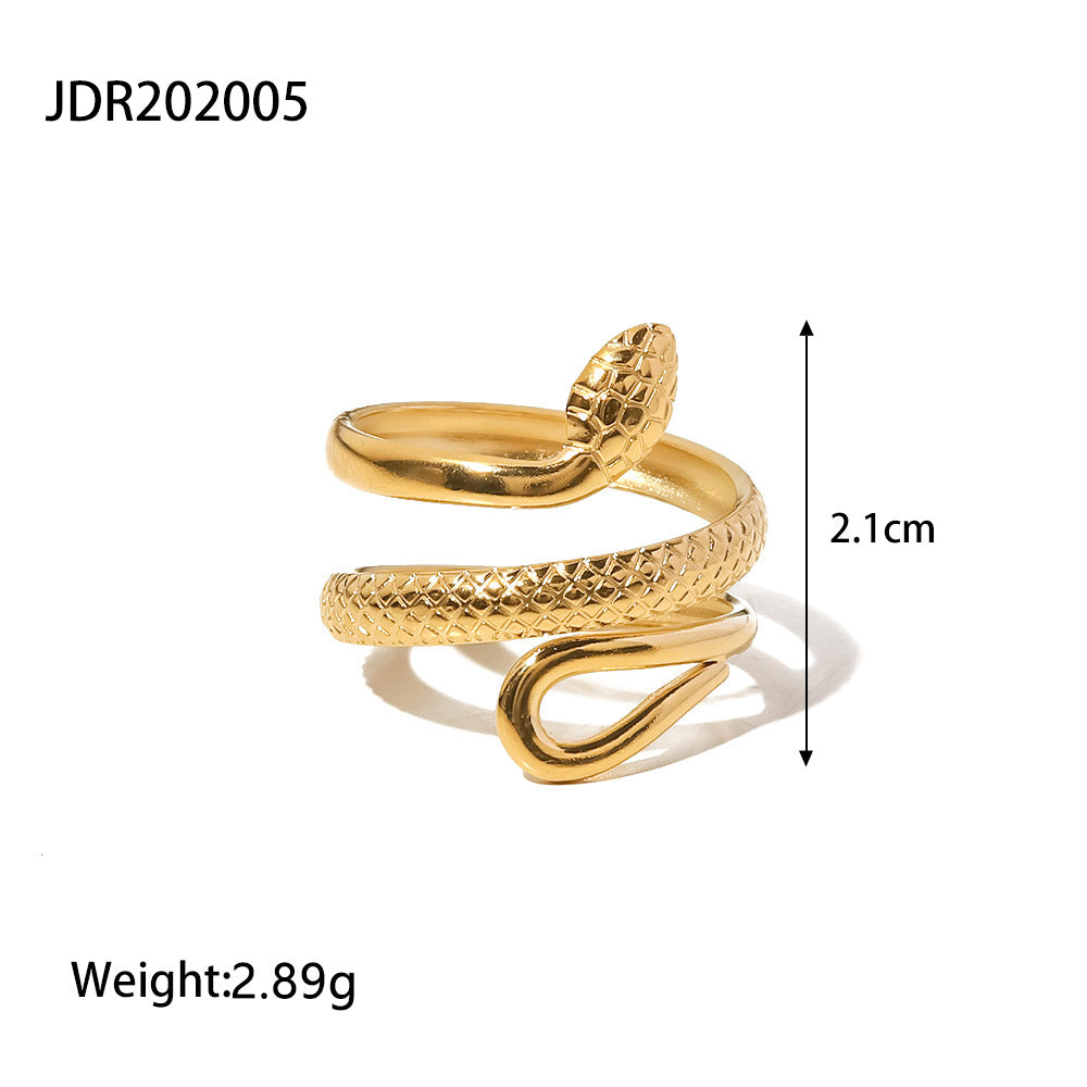 Stainless steel love zircon ring