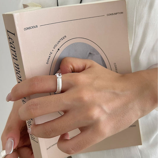 925 silver Guru zircon plain ring