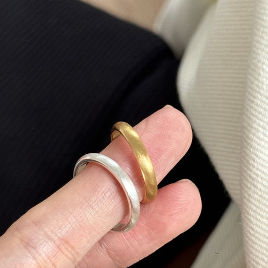 Minimalist style ~ brushed matte plain ring