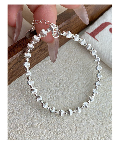 925 silver cat's eye brushed bracelet