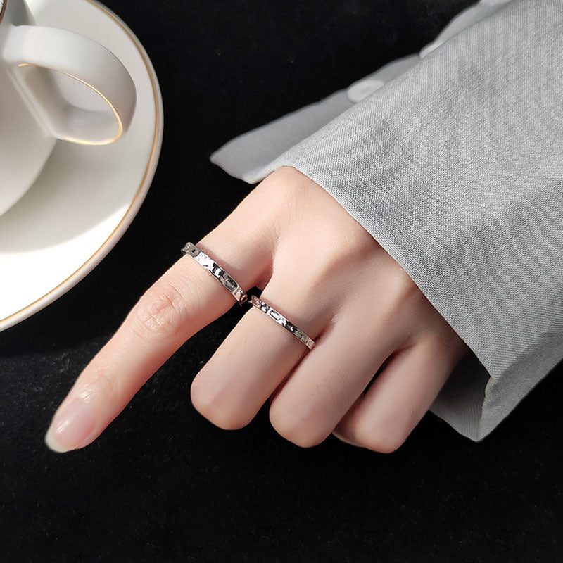 925 Silver Stone Pattern Ring