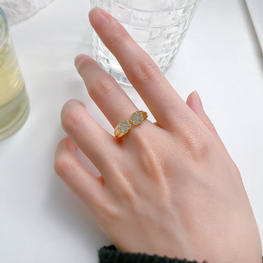 925 silver gilt gilt open ring