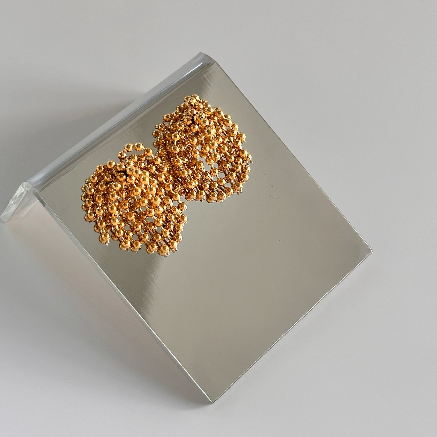 INS titanium steel bead tassel earrings