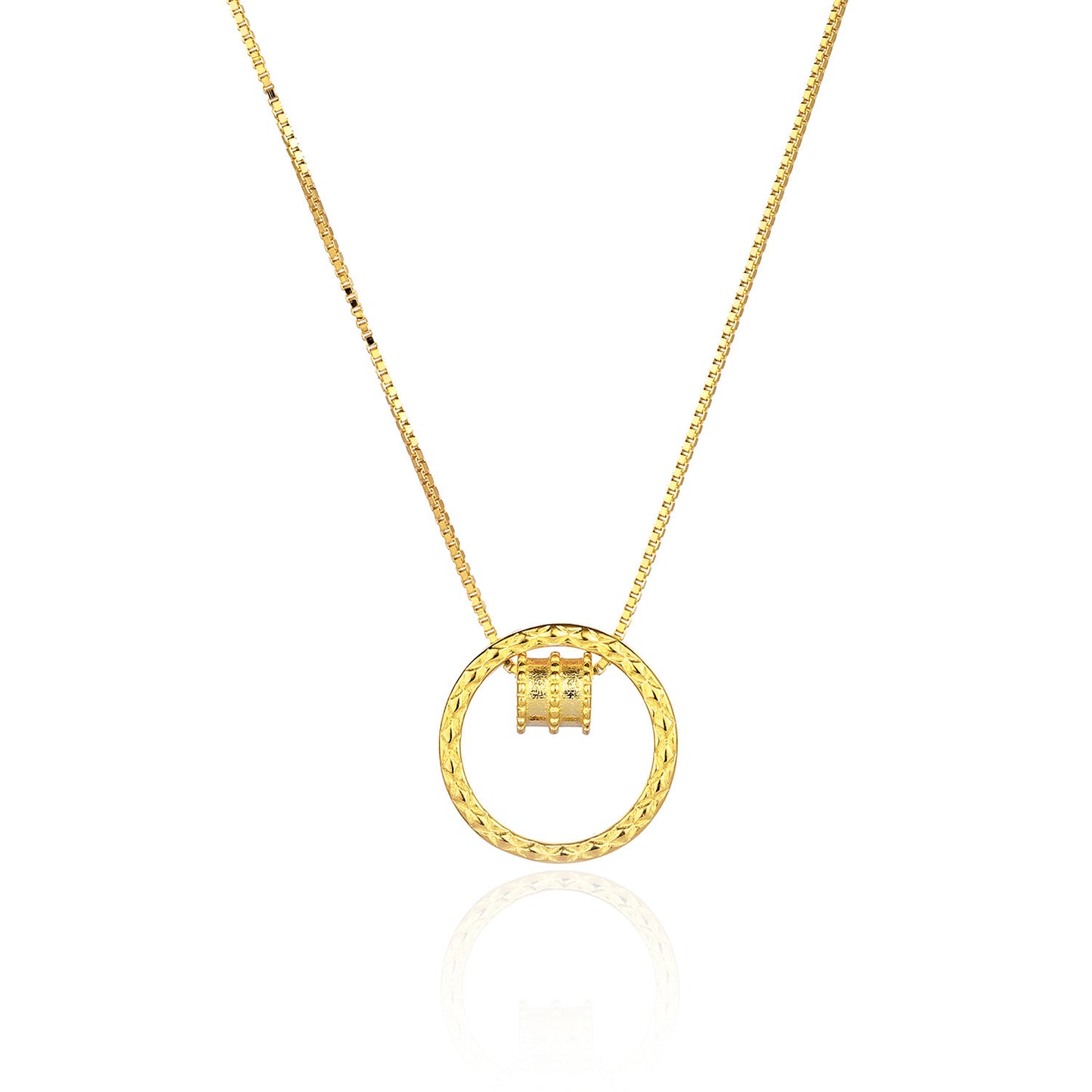 925 silver small waist car flower circle necklace