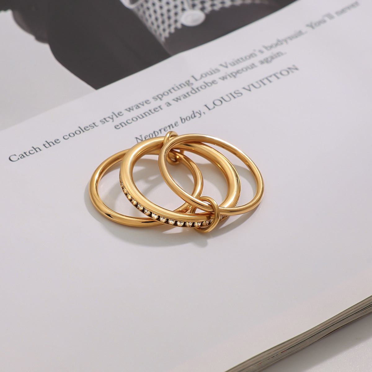 Titanium steel multi-layer stacked ring