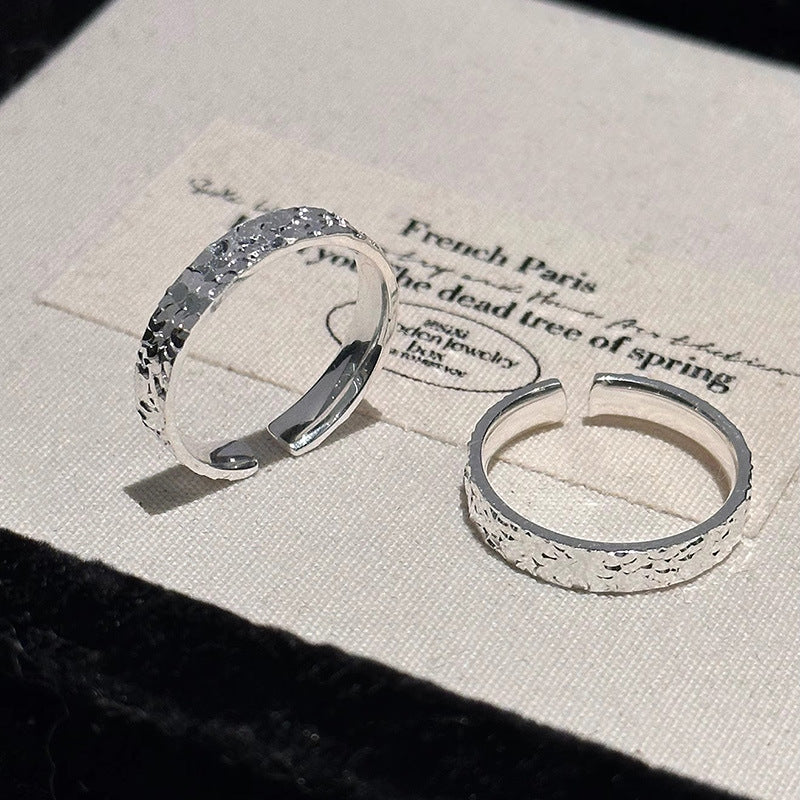 999 foot silver sparkling sequin ring