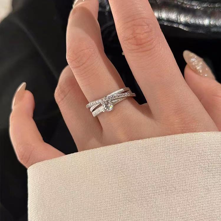 Star Odyssey ~925 Silver Surround Brushed Ring