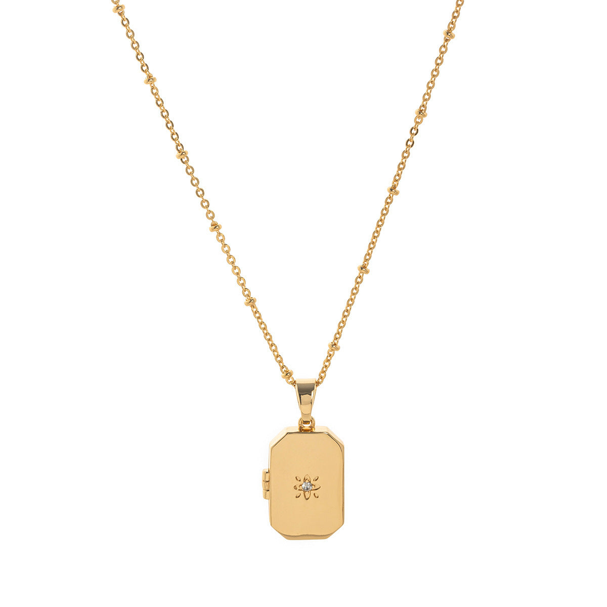 Butterfly shell photo frame necklace can be opened and closed