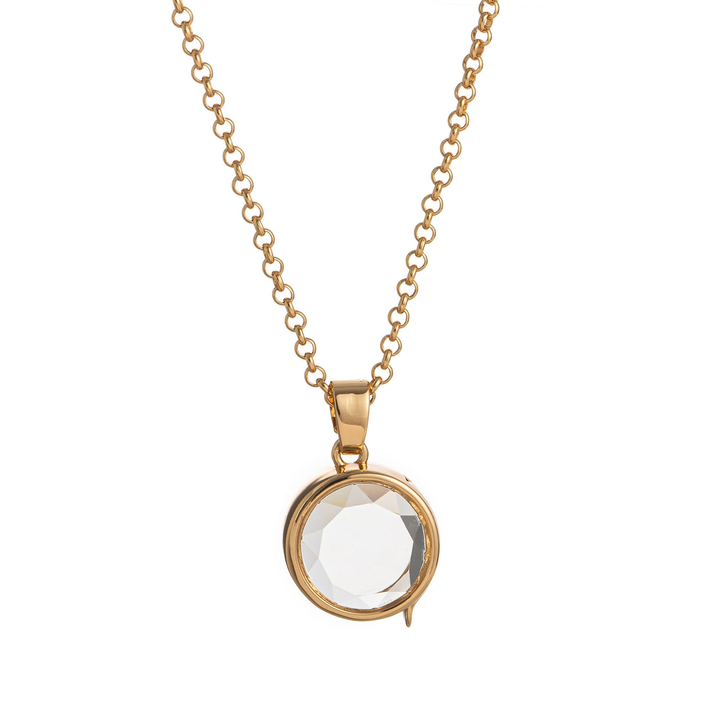 Glass photo box pendant DIY hollow transparent necklace