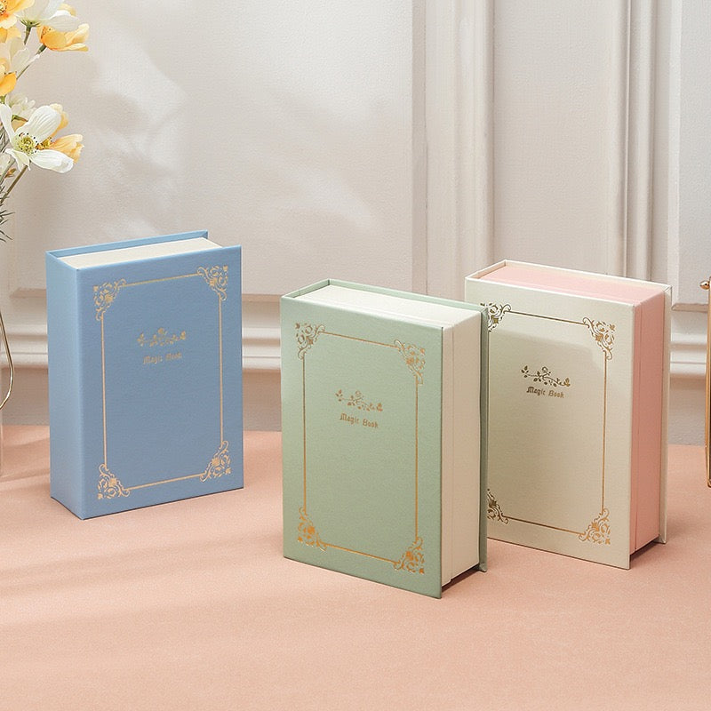 Creative book-style jewelry box for storing rings, necklaces, earrings, and studs; portable and large-capacity jewelry organizer