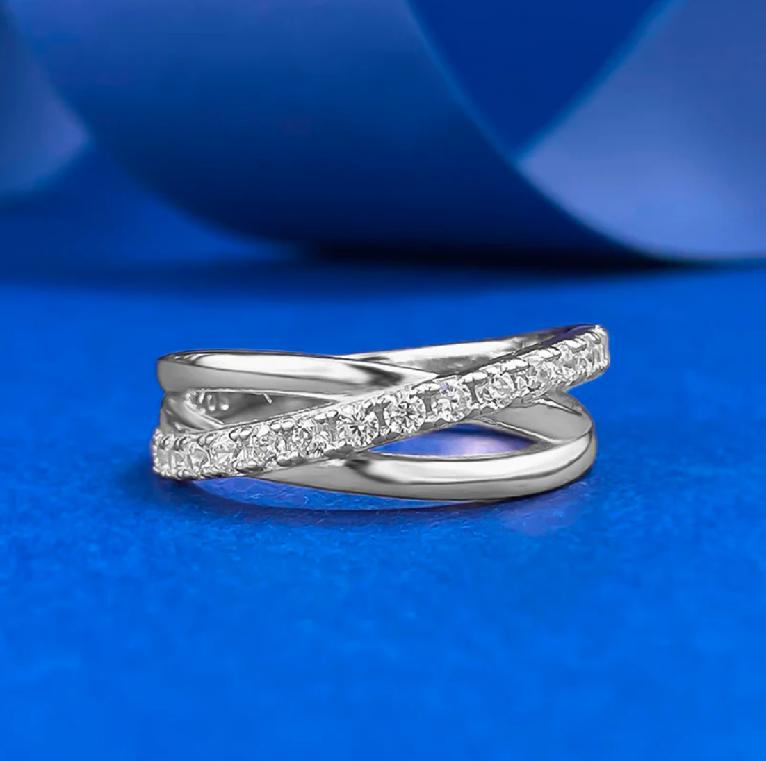 S925 silver three-ring winding ring line ring